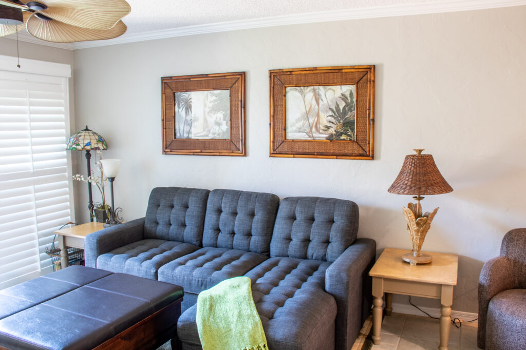 This condo has plenty of sleeping room if that is important to you--king bed, two twins and 2 sleeper sofas.  It  has all the basics except for phone and WiFi.  The bonus room in the lower level is shared with a garage for keeping your vehicle safe and sound.